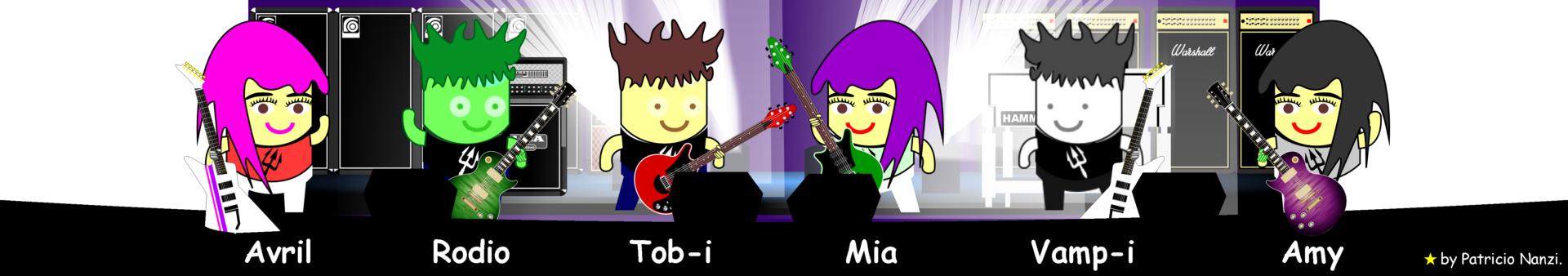 Music Stage Journey - Personajes